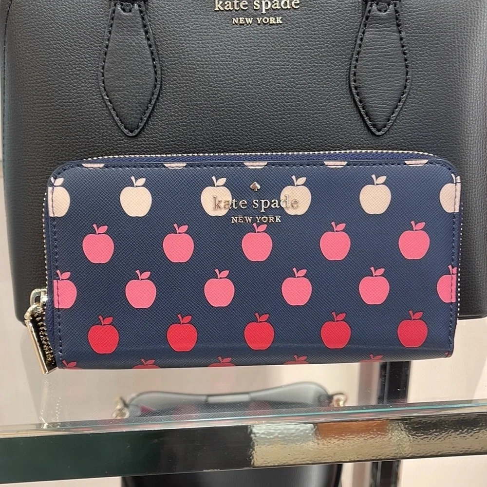 Kate Spade Staci Large Red Apple Continental Wallet Multi